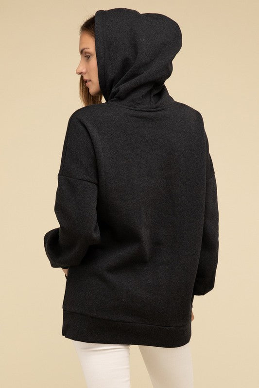 Zenana Oversized Hoodie Longline Sweatshirt