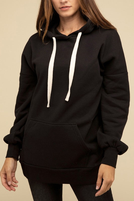 Zenana Oversized Hoodie Longline Sweatshirt