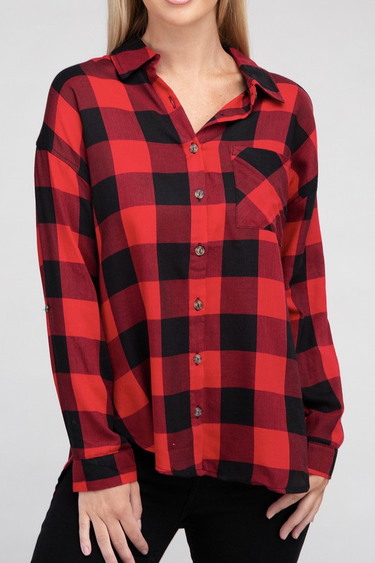 Ambiance Classic Plaid Flannel Shirt