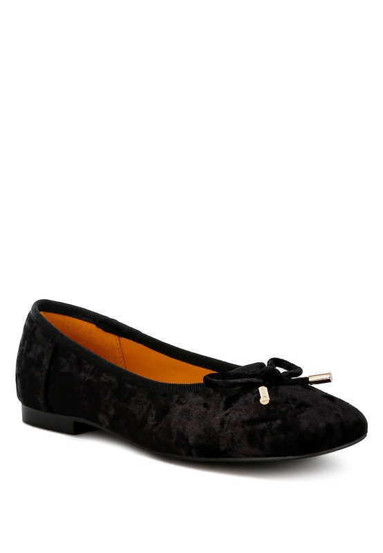 Rag & Co. Buckrose Velvet Bow Ballerinas