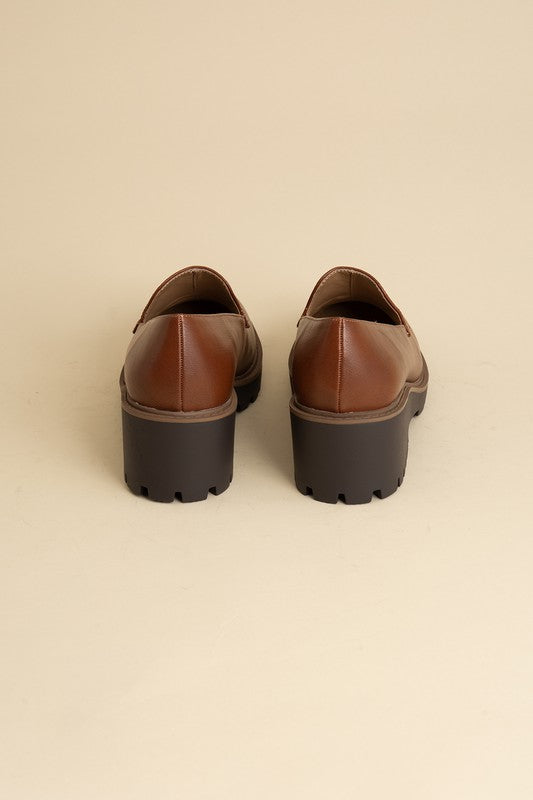 Chunk Heel Smart Loafers