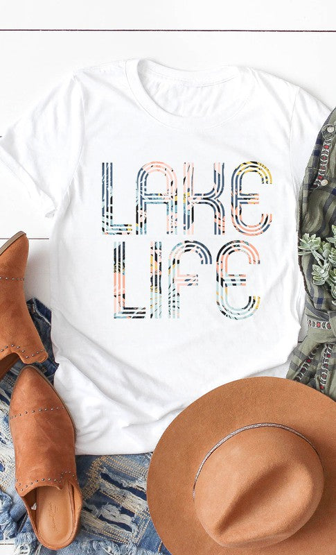 Floral Lake Life Graphic Tee Plus Size