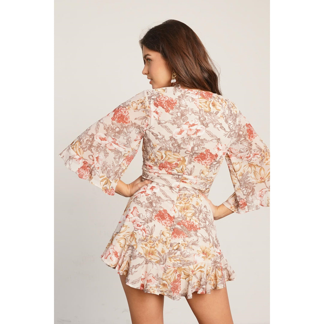 here comes the sun mini dress Windsor Here Comes The Sun Strapless Ruffled Mini Dress