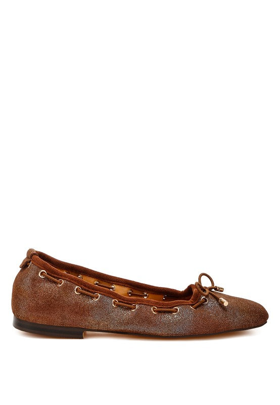 Rag & Co. Darlow Drawstring Bow Ballerinas