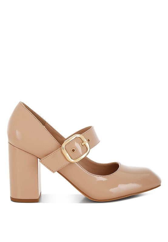 London Rag Primula Mary Jane Block Heel Pumps