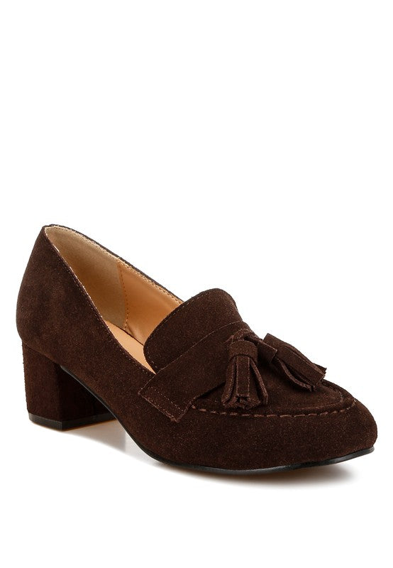 Rag & Co Aloha Tassels Detail Suede Loafers