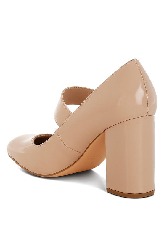 London Rag Primula Mary Jane Block Heel Pumps