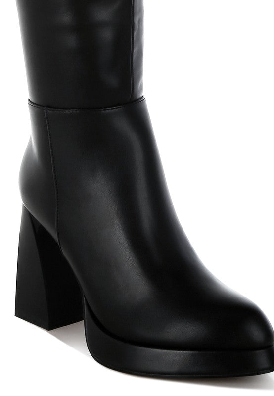 London Rag Nenana Faux Leather Knee-High Boots