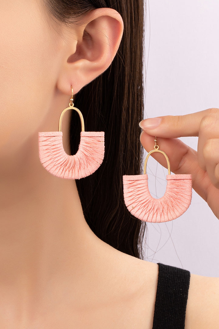 Suede Wrapped Drop Earrings - Boho Soho