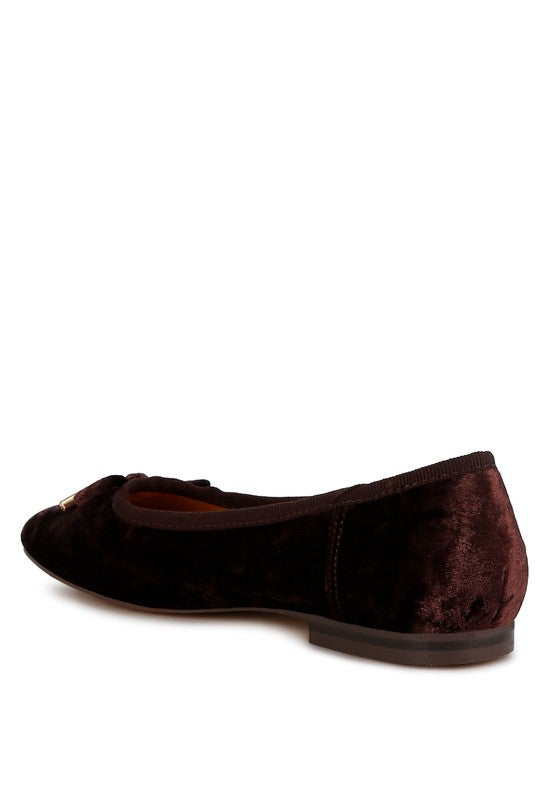 Rag & Co. Buckrose Velvet Bow Ballerinas