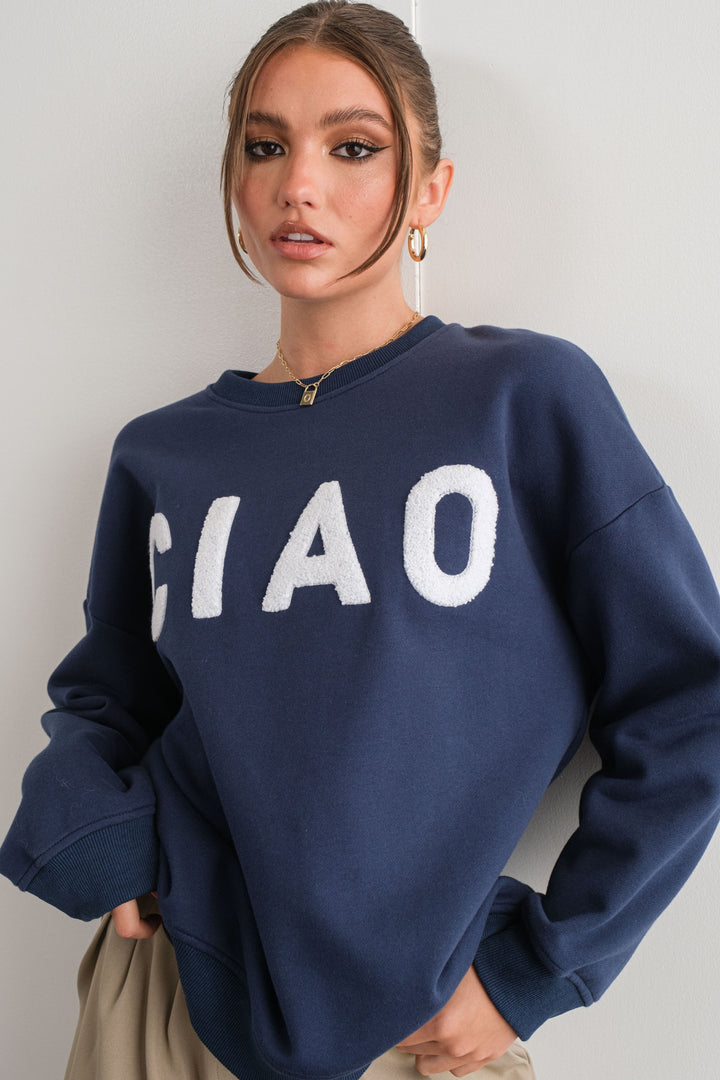 Pretty Garbage Ciao Patch Sweatshirt - Boho Soho