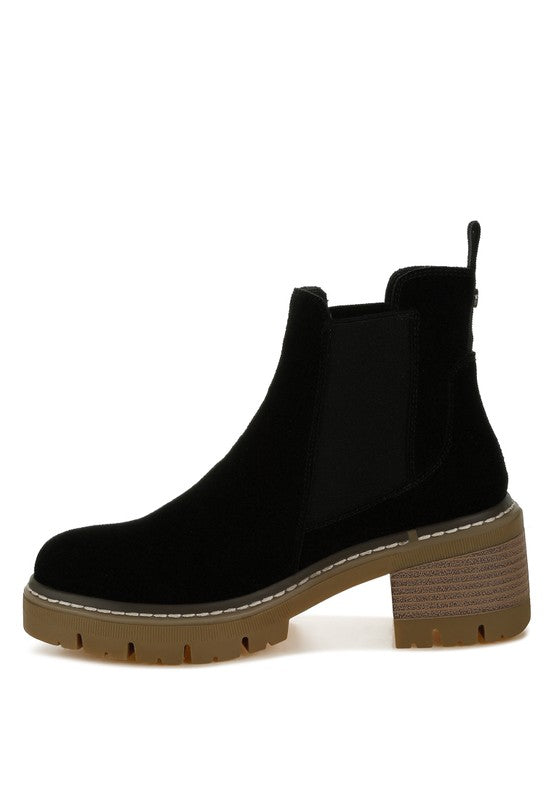 Rag Company Vostok Suede Chunky Chelsea Boots