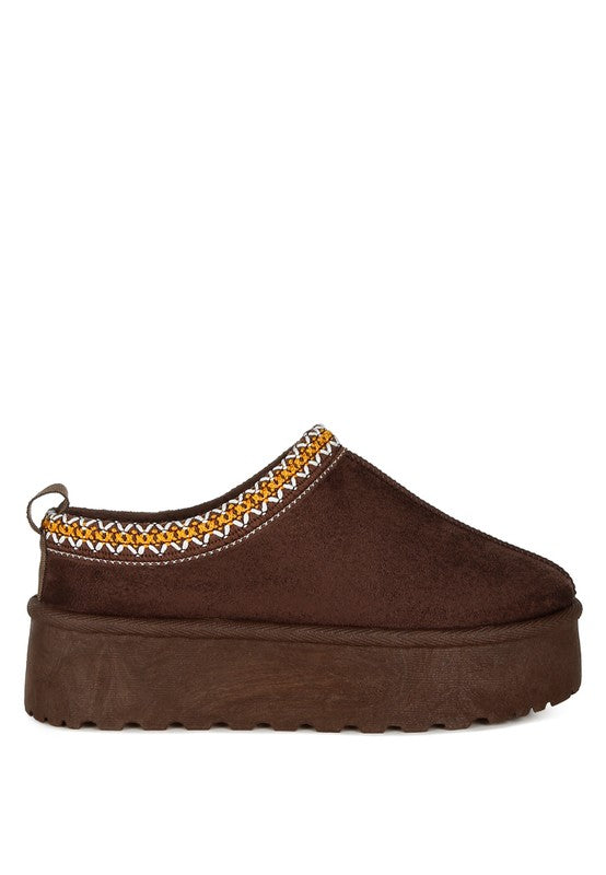 London Rag Jesters Embroidered Platform Classic Slip-On