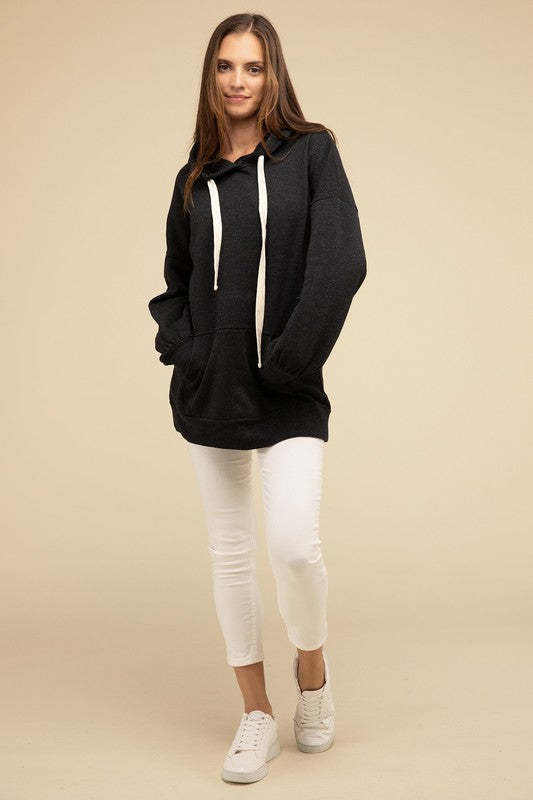 Zenana Oversized Hoodie Longline Sweatshirt