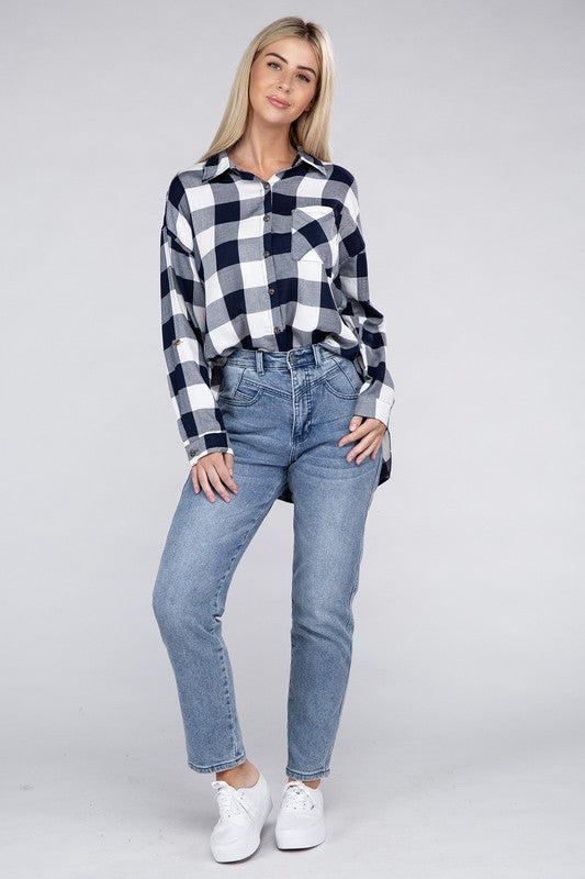 Ambiance Classic Plaid Flannel Shirt