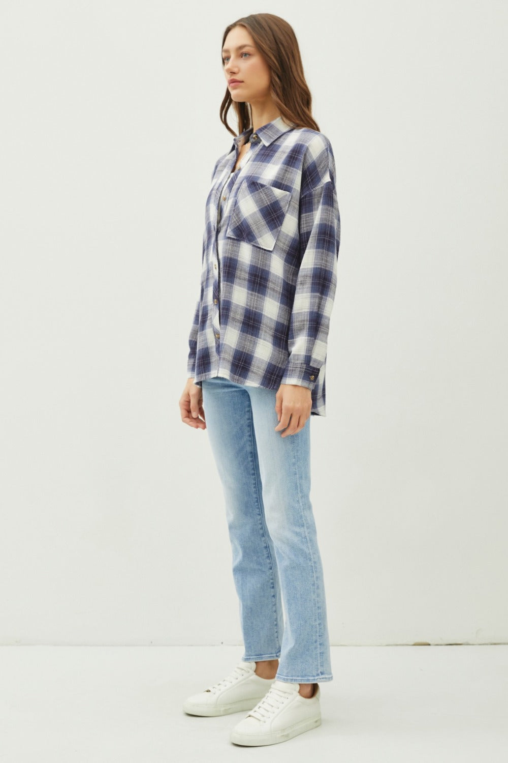 Be Cool Plaid Flannel Button Down Shirt