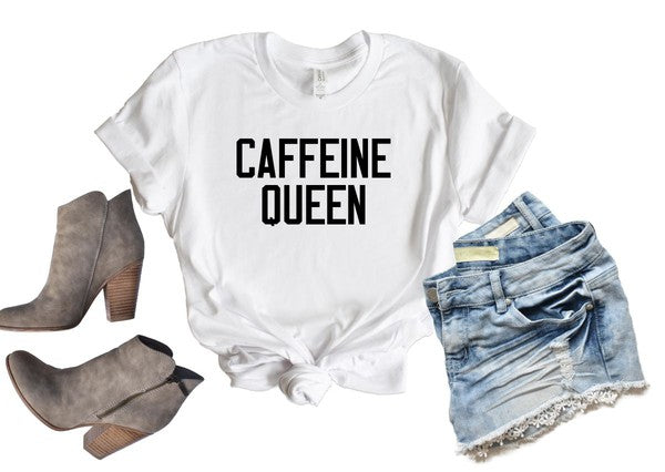 Caffeine Queen Crewneck Tee - Boho Soho