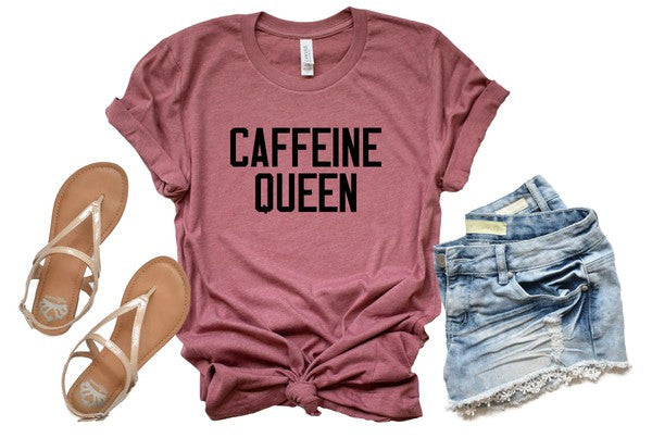 Caffeine Queen Crewneck Tee - Boho Soho