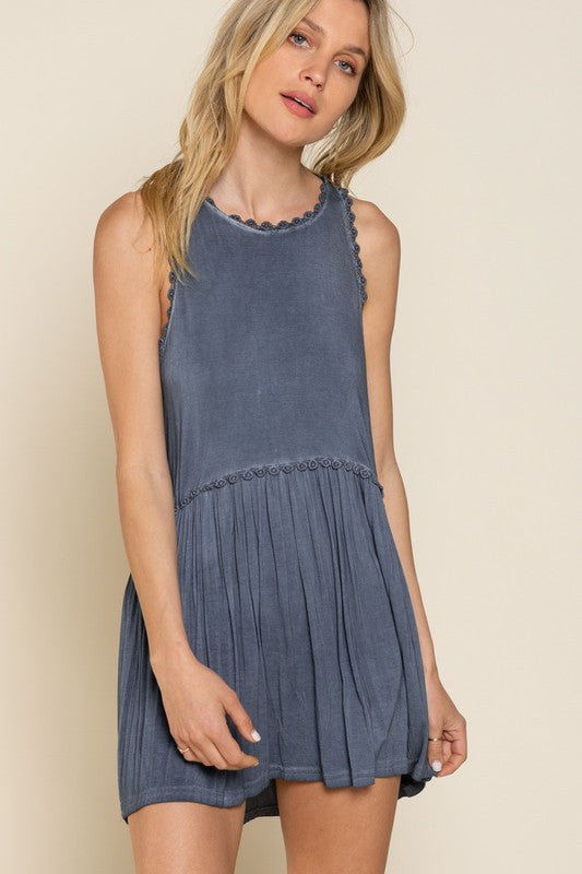 POL Sweet and Simple Babydoll Knit Tank Top