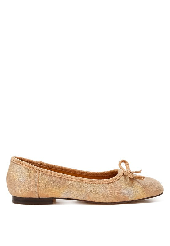 Rag & Co. Rubyrose Suede Bow Embellished Ballerinas