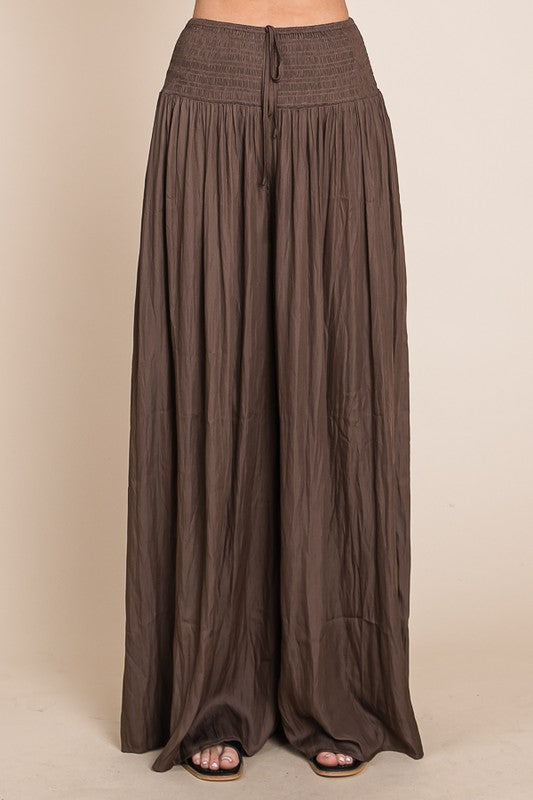 Jade by Jane Boho Ruched waist wide leg pants