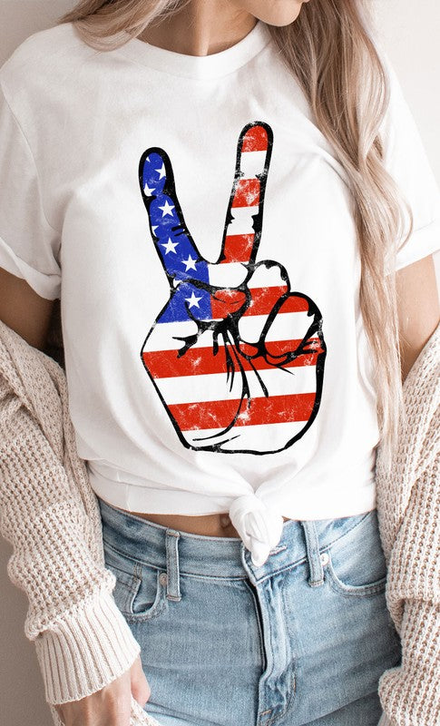 American Peace Sign Graphic Tee