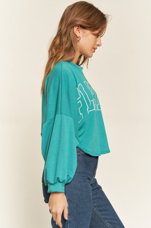 Jade by Jane Tennessee TERRY BATWING SLEEVE TOP