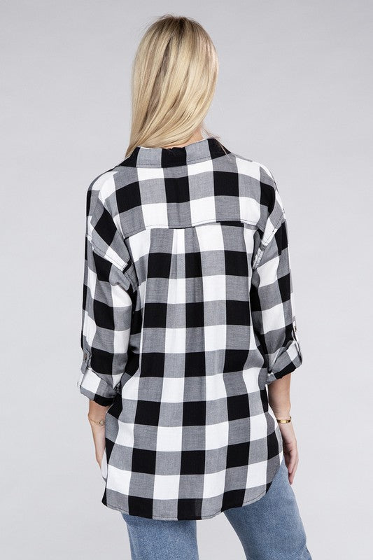 Ambiance Classic Plaid Flannel Shirt