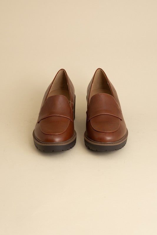 Chunk Heel Smart Loafers