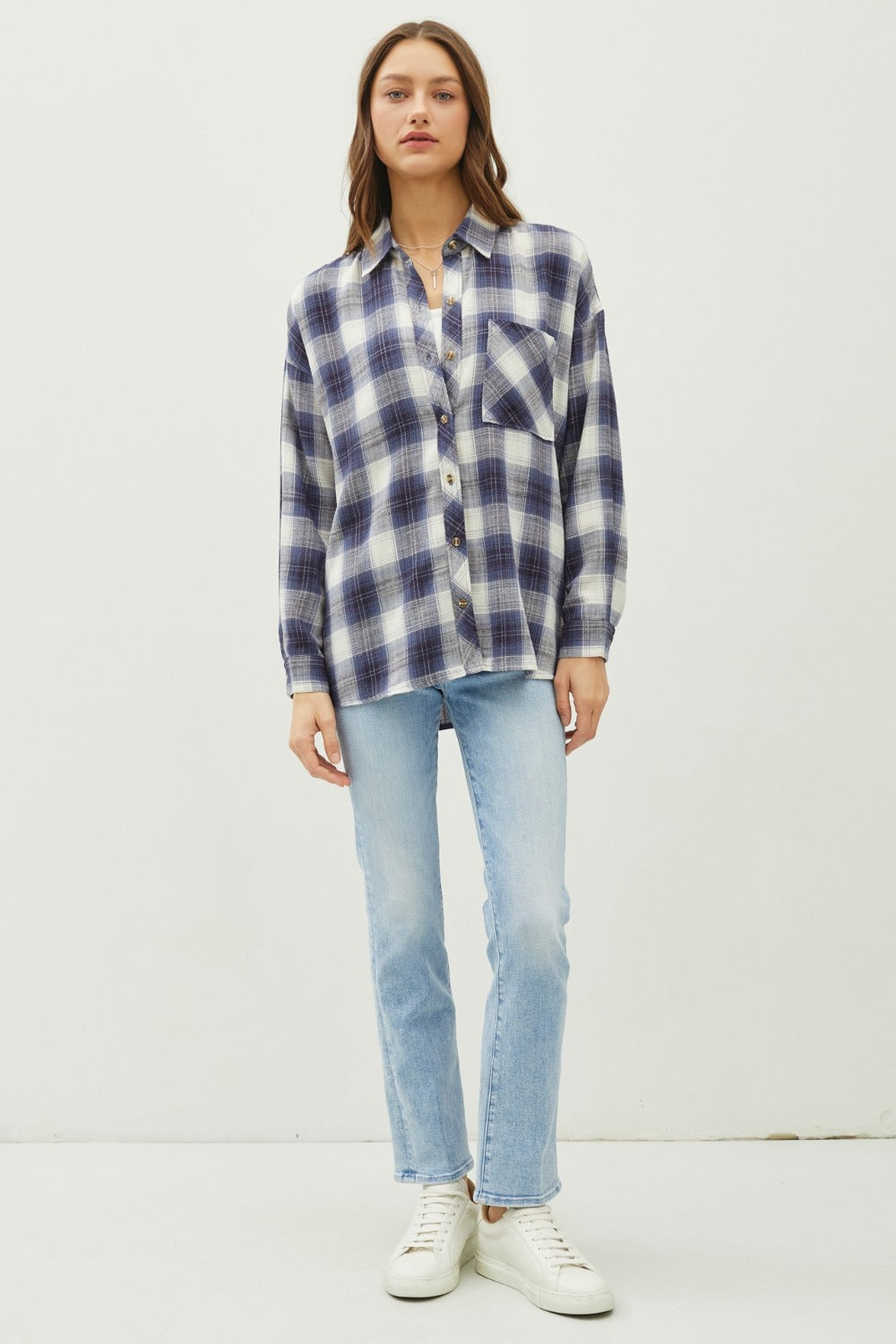 Be Cool Plaid Flannel Button Down Shirt