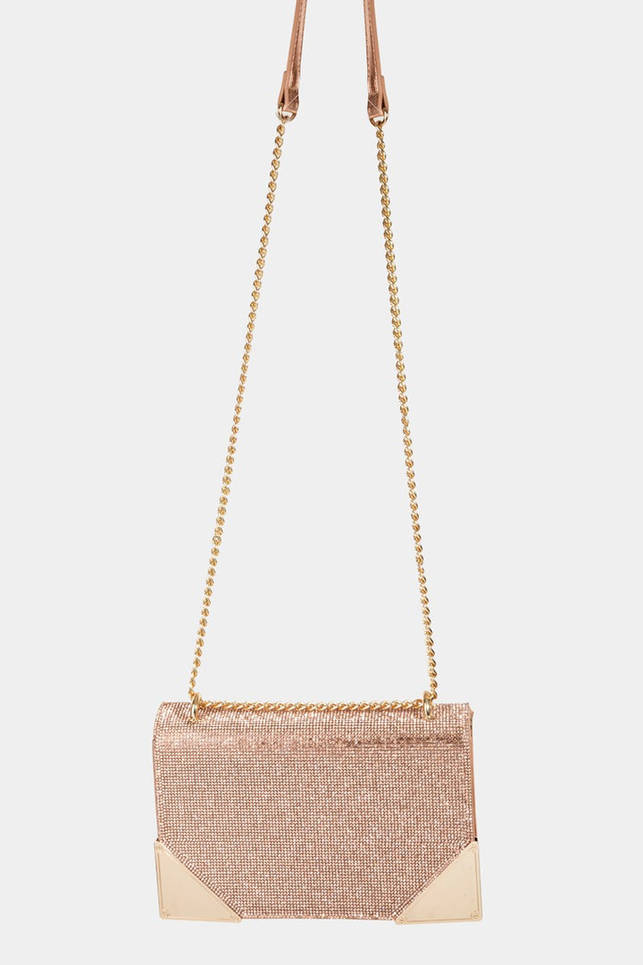 Fame Rhinestone Studded Rectangle Crossbody Bag - Boho Soho