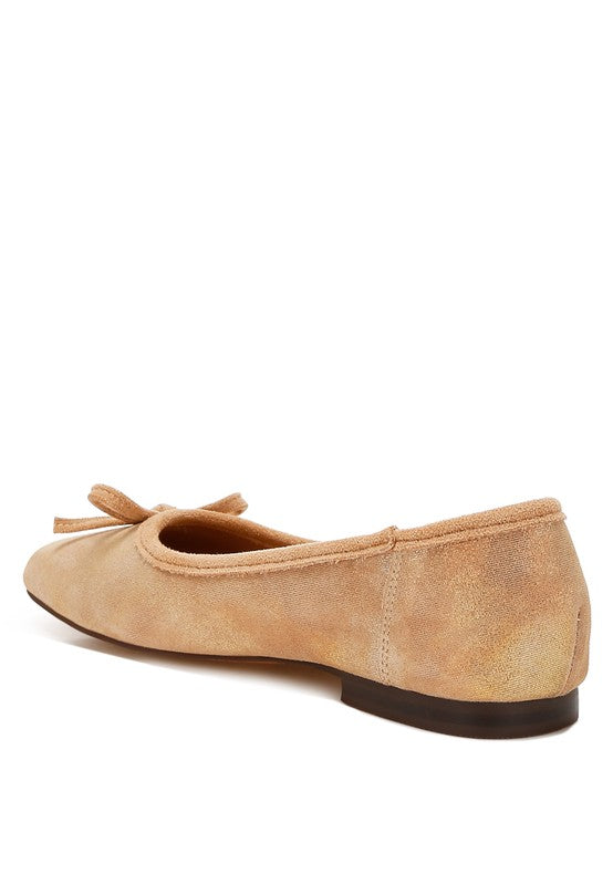 Rag & Co. Rubyrose Suede Bow Embellished Ballerinas