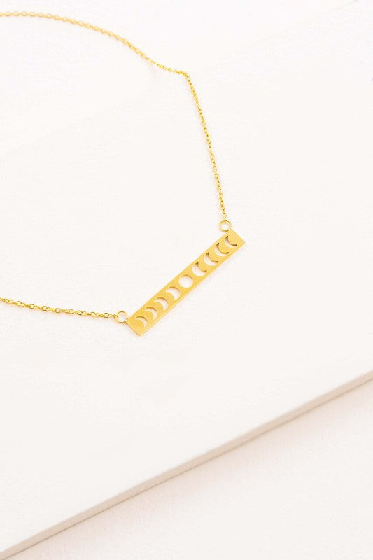 Lunar Phase Bar Necklace - Boho Soho