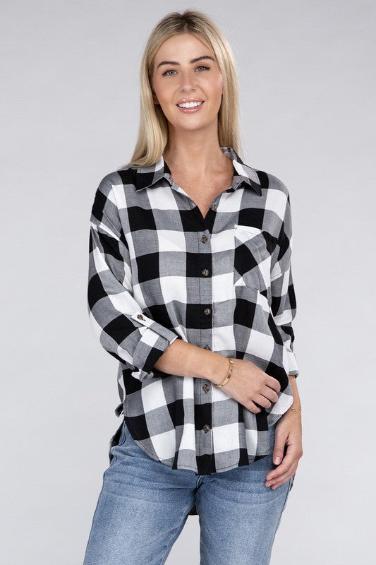 Ambiance Classic Plaid Flannel Shirt