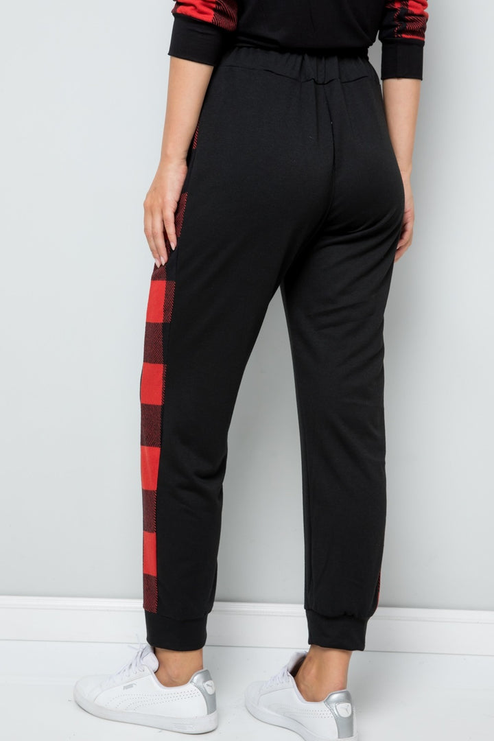 Celeste Plaid Side Print Sweatpants