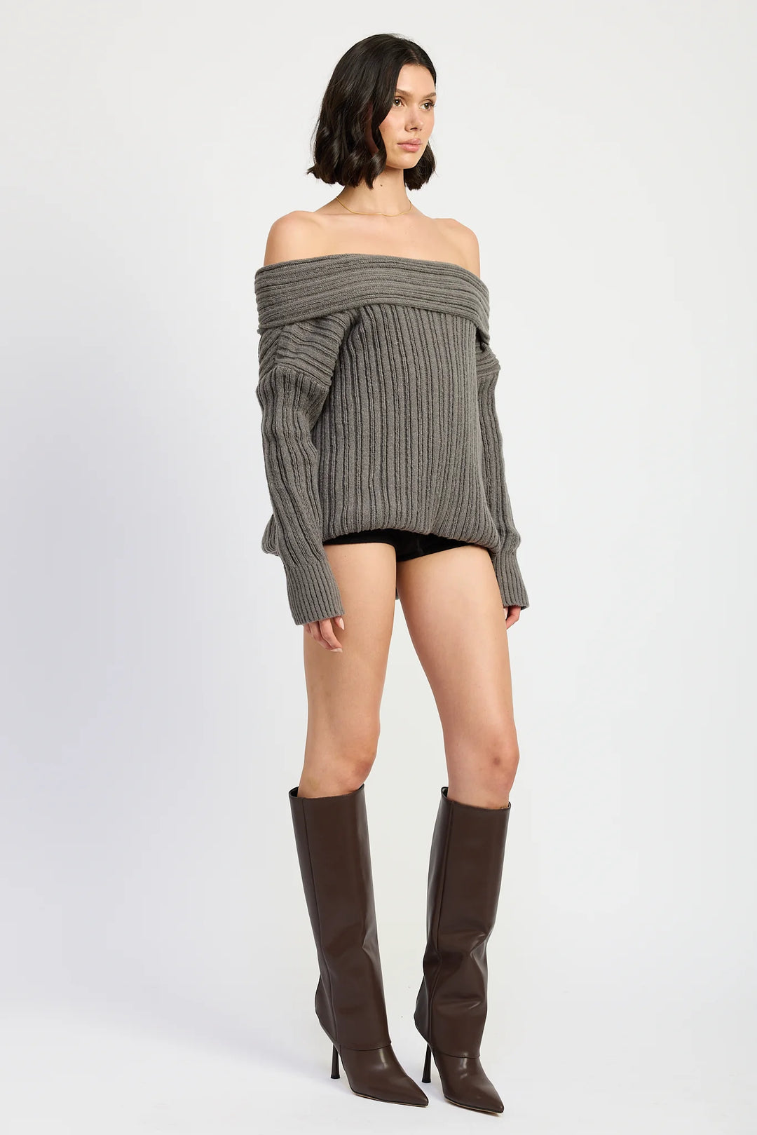 Emory Park Ryleigh OVERSIZED OFF SHOULDER SWEATER