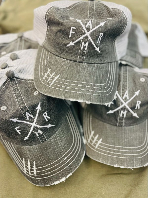 Farm with Arrows Trucker Hat