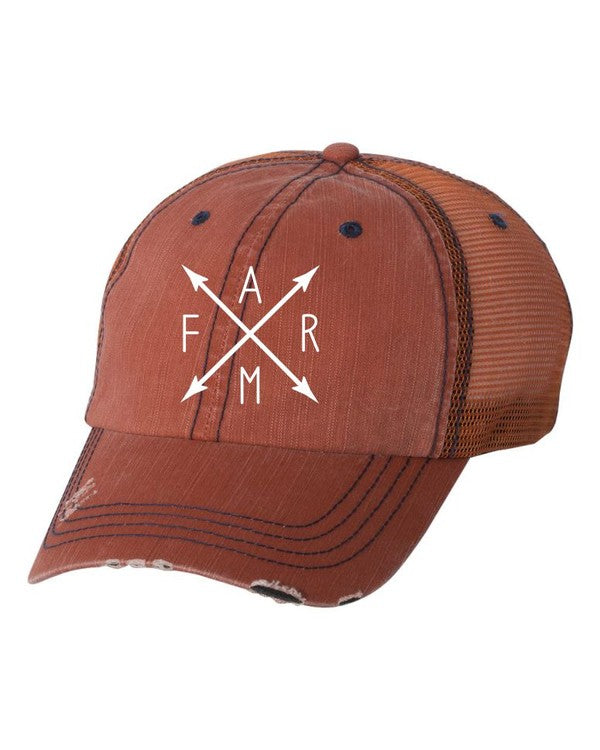 Farm with Arrows Trucker Hat