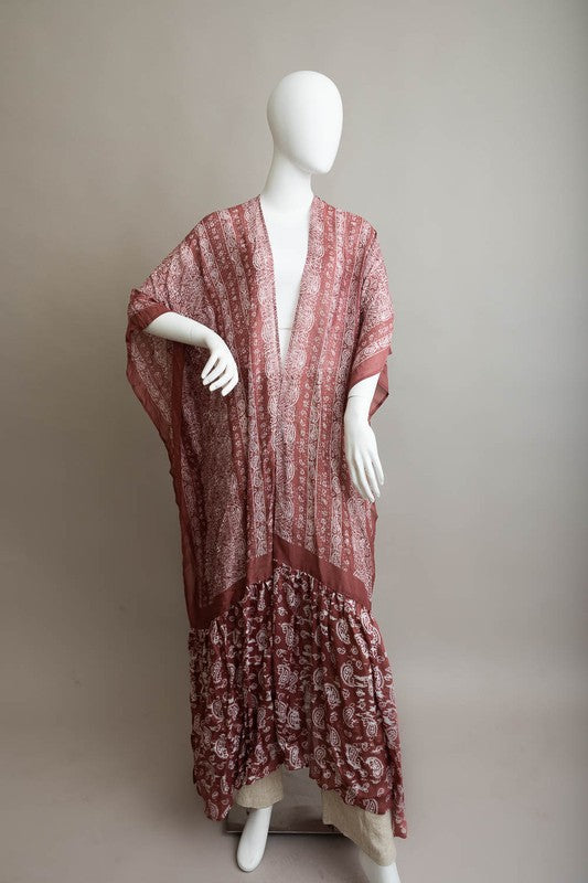 Boho Paisley Tapestry Free Flow Kimono