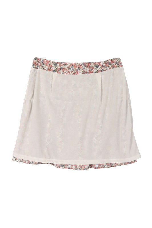 Shirred floral skirt - Boho Soho