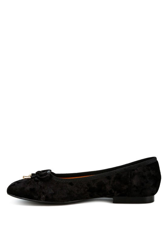 Rag & Co. Buckrose Velvet Bow Ballerinas