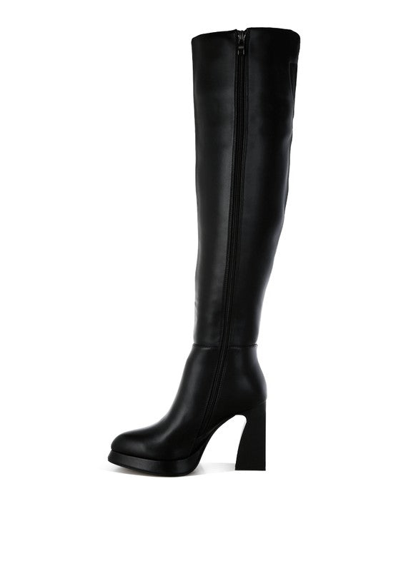 London Rag Nenana Faux Leather Knee-High Boots