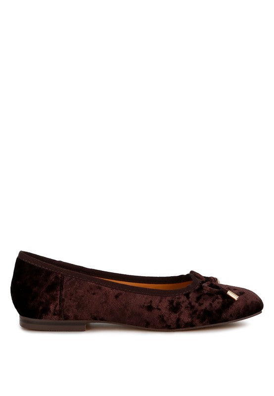 Rag & Co. Buckrose Velvet Bow Ballerinas