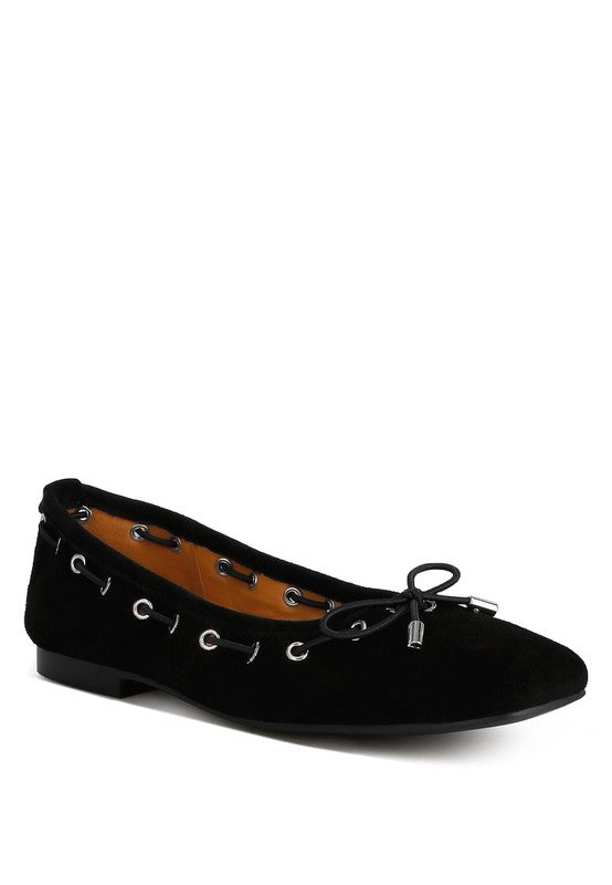 Rag & Co. Sparrow Micro Suede Bow Ballerinas