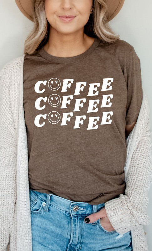 Smiley Coffee Graphic Tee