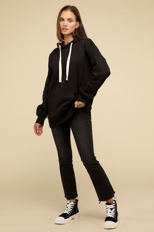 Zenana Oversized Hoodie Longline Sweatshirt