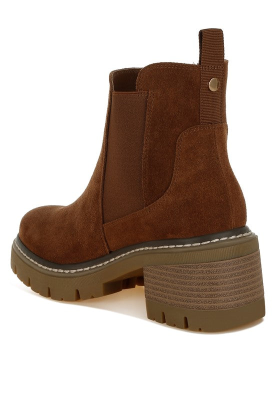 Rag Company Vostok Suede Chunky Chelsea Boots