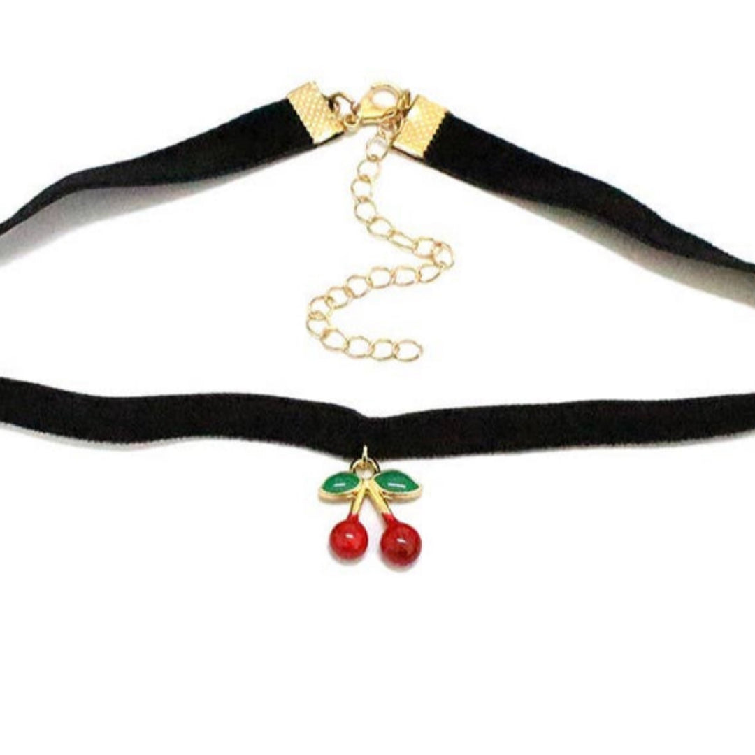 CHERRY CHARM CHOKER NECKLACE - Boho Soho