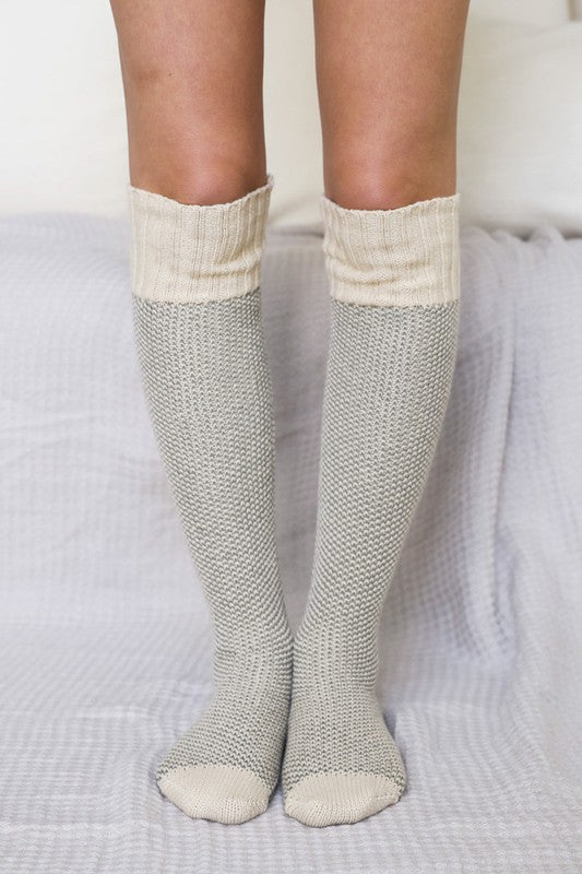 Knee High Knitted Lounge Socks