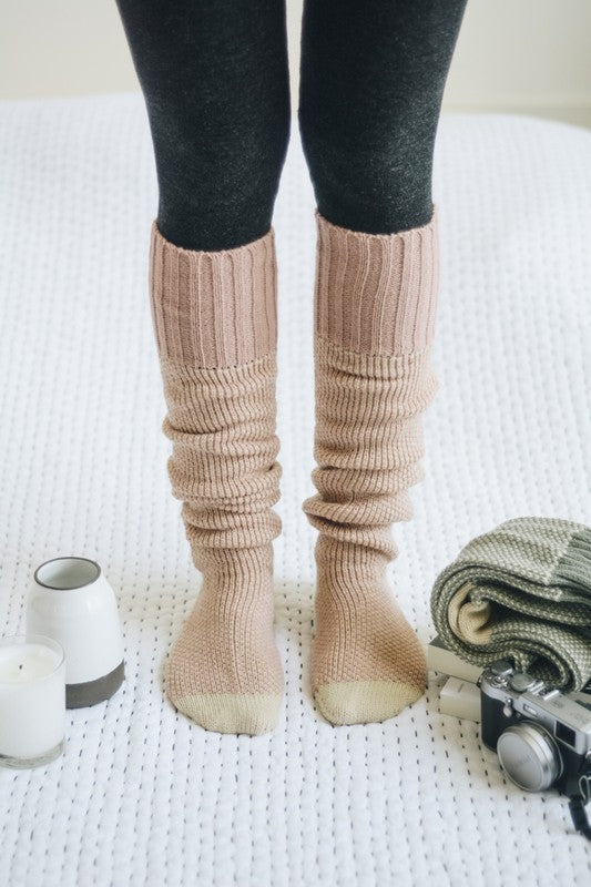 Knee High Knitted Lounge Socks